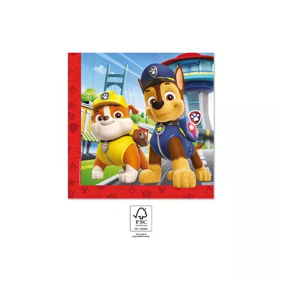 Mancs Őrjárat Rescue Heroes szalvéta 20 db-os 33x33 cm FSC