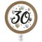Happy Birthday 30 Milestone papírtányér 8 db-os 23 cm FSC