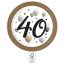 Happy Birthday 40 Milestone papírtányér 8 db-os 23 cm FSC