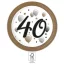 Happy Birthday 40 Milestone papírtányér 8 db-os 23 cm FSC