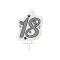 Happy Birthday Silver Milestone tortagyertya, számgyertya 18-as
