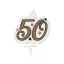 Happy Birthday Gold Milestone tortagyertya, számgyertya 50-es