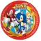 Sonic a sündisznó Sega papírtányér 8 db-os 23 cm FSC