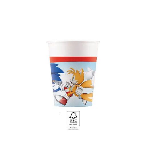 Sonic a sündisznó Sega papír pohár 8 db-os 200 ml FSC
