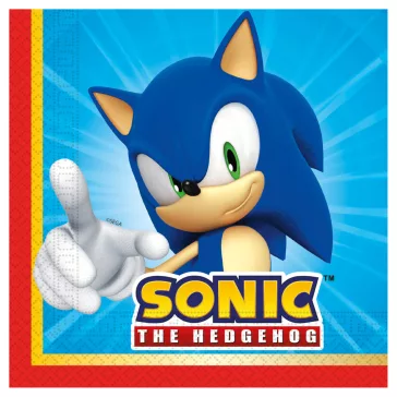 Sonic a sündisznó Sega szalvéta 20 db-os 33x33 cm FSC