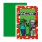 Minecraft Green party meghívó 6 db-os FSC