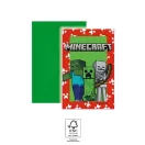 Minecraft Green party meghívó 6 db-os FSC Minecraft Green party meghívó 6 db-os FSC