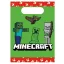 Minecraft Green papír ajándéktasak, ajándékzacskó 4 db-os