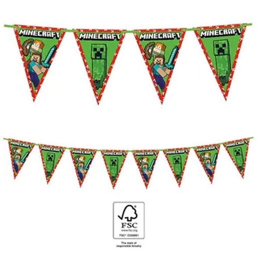 Minecraft Green zászlófüzér FSC 2,3 m