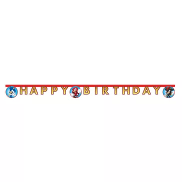 Sonic a sündisznó Sega Happy Birthday felirat FSC 2 m
