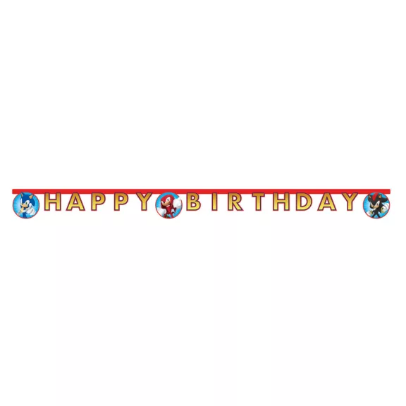 Sonic a sündisznó Sega Happy Birthday felirat FSC 2 m