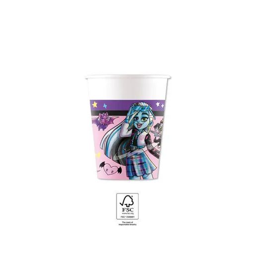 Monster High Friends papír pohár 8 db-os 200 ml FSC