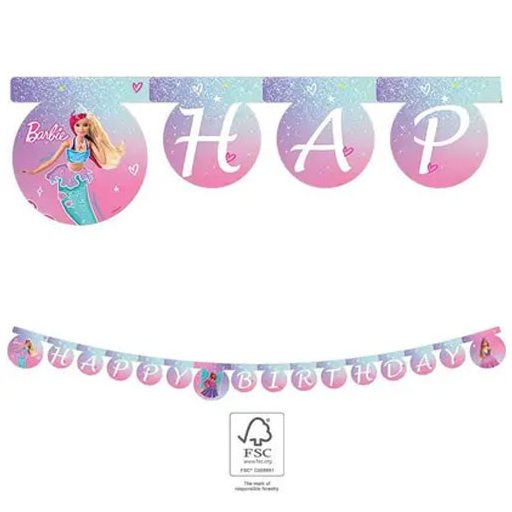 Barbie Fantasy Happy Birthday felirat FSC 2 m