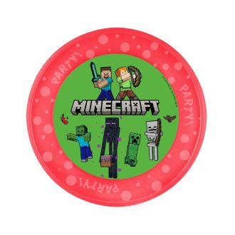 Minecraft Party micro prémium műanyag lapostányér 21 cm
