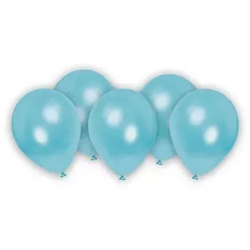 Kék Metallic Pastel Blue léggömb, lufi 8 db-os