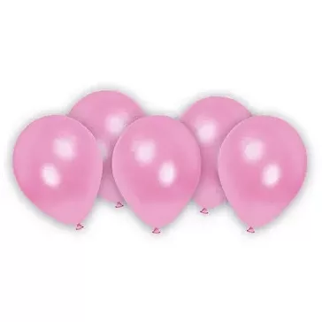 Rózsaszín Metallic Pastel Pink léggömb, lufi 8 db-os
