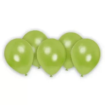 Zöld Metallic Pastel Green léggömb, lufi 8 db-os