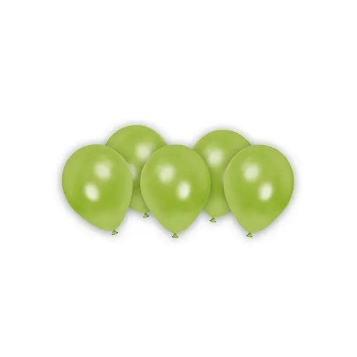Zöld Metallic Pastel Green léggömb, lufi 8 db-os