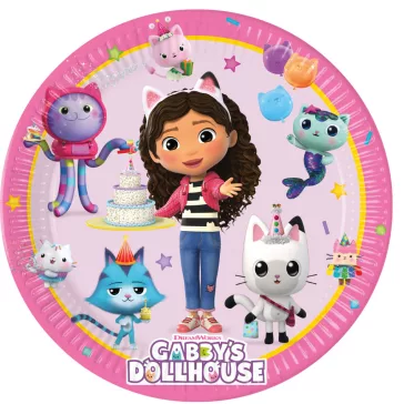 Gabi babaháza Friends papírtányér 8 db-os 20 cm FSC