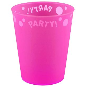   Fuchsia Fluorescent, Fukszia micro prémium műanyag pohár 250 ml