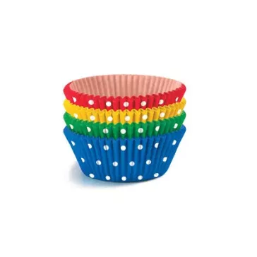 Színes Dots mini muffin papír 40 db-os