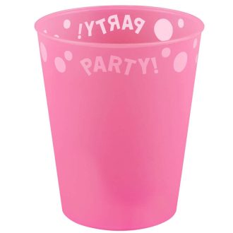 Pink, Rózsaszín micro prémium műanyag pohár 250 ml