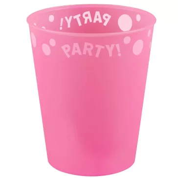 Pink, Rózsaszín micro prémium műanyag pohár 250 ml