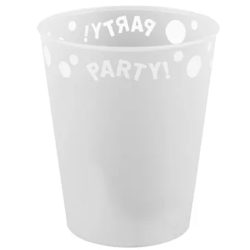 White, Fehér micro prémium műanyag pohár 250 ml