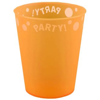 Orange, Narancssárga micro prémium műanyag pohár 250 ml