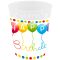 Happy Birthday Streamers micro prémium műanyag pohár 250 ml