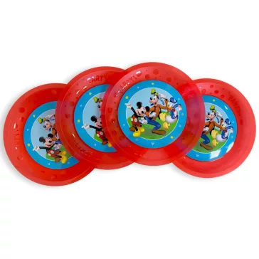   Disney Mickey Rock the House micro prémium műanyag lapostányér 4 db-os szett 21 cm