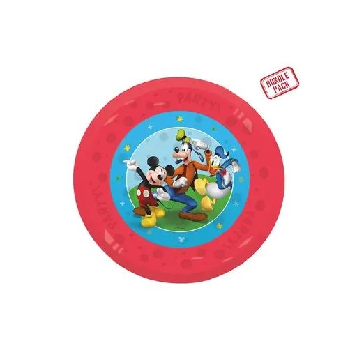 Disney Mickey Rock the House micro prémium műanyag lapostányér 4 db-os szett 21 cm