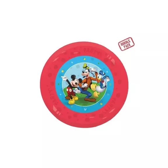Disney Mickey Rock the House micro prémium műanyag lapostányér 4 db-os szett 21 cm