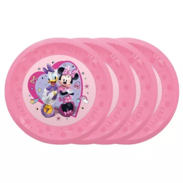   Disney Minnie Junior micro prémium műanyag lapostányér 4 db-os szett 21 cm