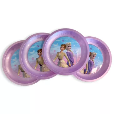   Disney Jégvarázs Wind micro prémium műanyag lapostányér 4 db-os szett 21 cm