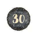 Happy Birthday Black Milestone fólia lufi 46 cm személyre szabható