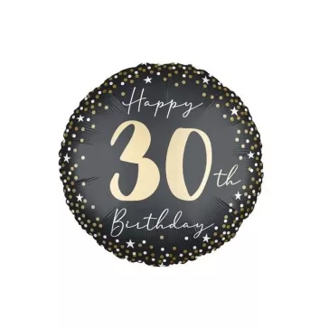   Happy Birthday Black Milestone fólia lufi 46 cm személyre szabható