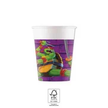   Tini Nindzsa Teknőcök Purple papír pohár 8 db-os 200 ml FSC