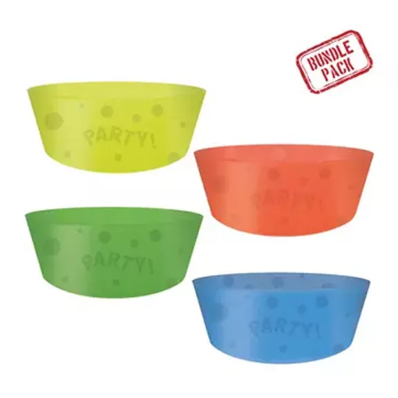 Színes Multicolor félig átlátszó műanyag mélytányér 4 db-os 12 cm Színes Multicolor félig átlátszó műanyag mélytányér 4 db-os 12 cm