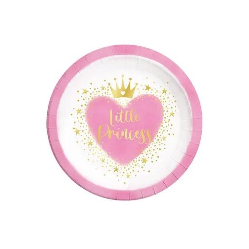 Hercegnők Little Princess papírtányér 8 db-os 23 cm FSC