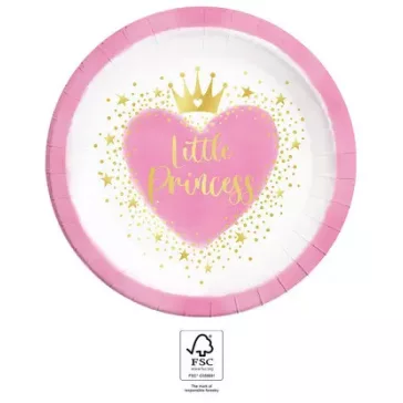 Hercegnők Little Princess papírtányér 8 db-os 23 cm FSC