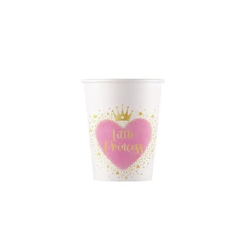 Hercegnők Little Princess papír pohár 8 db-os 200 ml FSC