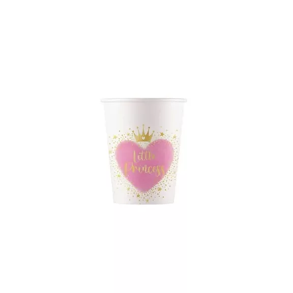 Hercegnők Little Princess papír pohár 8 db-os 200 ml FSC Hercegnők Little Princess papír pohár 8 db-os 200 ml FSC