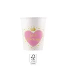 Hercegnők Little Princess papír pohár 8 db-os 200 ml FSC Hercegnők Little Princess papír pohár 8 db-os 200 ml FSC