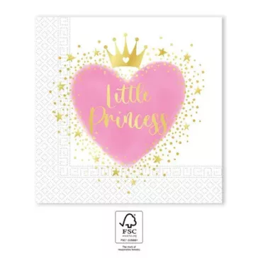 Hercegnők Little Princess szalvéta 20 db-os 33x33 cm FSC