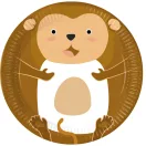 Állatos Zoo papírtányér 8 db-os 23 cm FSC