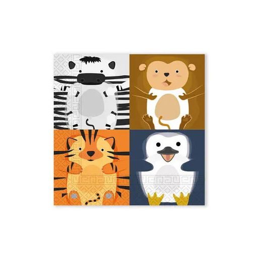 Állatos Zoo szalvéta 20 db-os 33x33 cm FSC