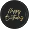 Happy Birthday Elegant papírtányér 8 db-os 23 cm FSC