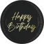 Happy Birthday Elegant papírtányér 8 db-os 23 cm FSC