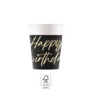 Happy Birthday Elegant papír pohár 8 db-os 200 ml FSC Happy Birthday Elegant papír pohár 8 db-os 200 ml FSC